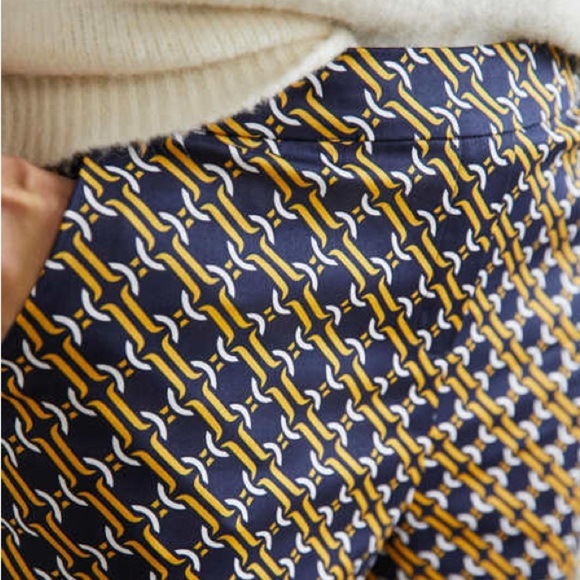 Boden Danby Pull-on chain print ankle stretch pants size 4P - Picture 2 of 15